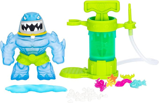 Heroes of Goo Jit Zu Hero Creator Thrash with 3 Unique goo fillings, Mix, Fill & Create Your own Stretchy Action Figure, Play Again and Again