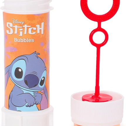 Toyland® Pack of 12 Stitch Bubbles with Wands, 60ml Solution & Novelty Maze Lid - Pocket Money & Party Bag Toys