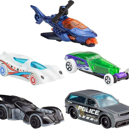 Hot Wheels 1:64 Scale Toy Cars Batman 5-Pack, Set of 5 Vehicles from & Inspired by The DC Super Hero Franchise, Includes Batmobile
