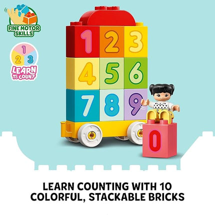 LEGO DUPLO Number Train Toy - Learn to Count - Building Blocks for Toddlers, Girls & Boys, Ages 1.5+ - Sensory Toys for Early Development & Cognitive Skills - Gift for Christmas - 10954