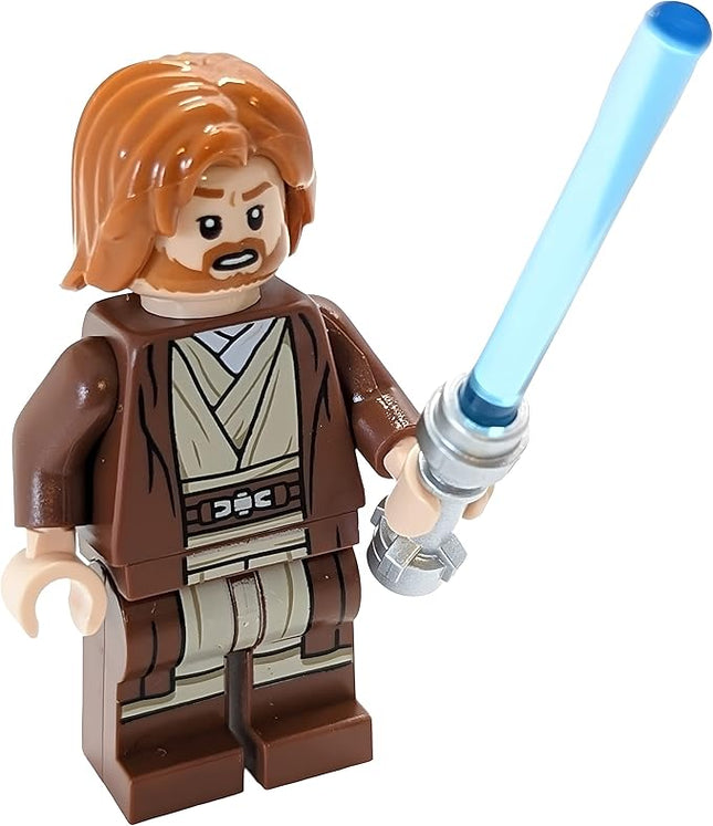 Lego Star Wars Mini Figure - Obi-Wan Kenobi with Lightsaber (Approximately 45mm / 1.8 Inch Tall)