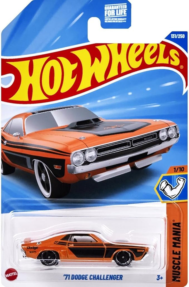 Hot Wheels '71 Dodge Challenger, Muscle Mania 1/10 [Orange/Black] 131/250