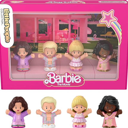 Little People Collector Barbie The Movie Special Edition Set for Adults & Fans, 4 Figures in Display Package