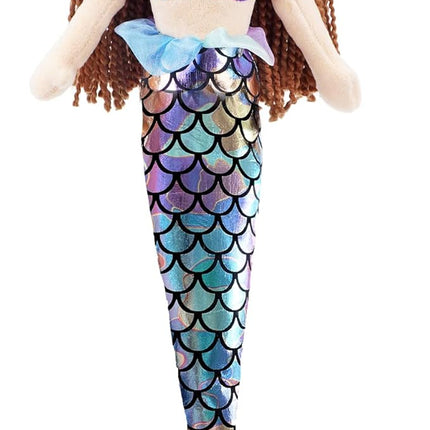 June Garden 18" Sparkly Mermaid Tifara - Soft Plush Stuffed Mermaid Doll Gift for Toddler Girls