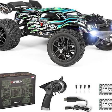 HAIBOXING RC Cars Hailstorm, 36+KM/H High Speed 4WD 1:18 Scale Waterproof Truggy Remote Control Off Road Monster Truck with Two Rechargeable Batteries, All Terrain Toys for Kids and Adult