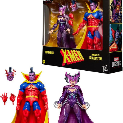 X-Men Marvel Legends Series Deathbird & Marvel’s Gladiator Two-Pack, 2 Comics-Inspired Collectible 6-Inch Scale Action Figures
