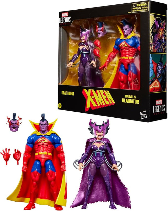 X-Men Marvel Legends Series Deathbird & Marvel’s Gladiator Two-Pack, 2 Comics-Inspired Collectible 6-Inch Scale Action Figures