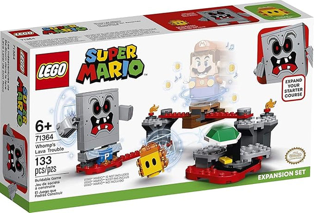 LEGO Super Mario Whomp’s Lava Trouble Expansion Set 71364 Building Kit; Toy for Kids to Enhance Their Super Mario Adventures with Mario Starter Course (71360) (133 Pieces)