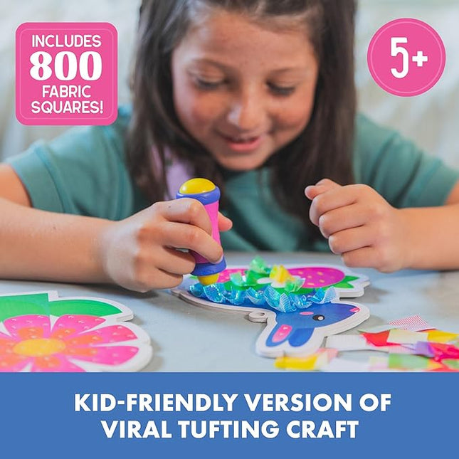 Educational Insights Tufting Kit - Arts and Crafts for Kids, Create Mess Free Projects, DIY Sensory Activity Set for Toddlers, Poke in Fabric Supplies, Creative Gift, Girls and Boys Ages 5+