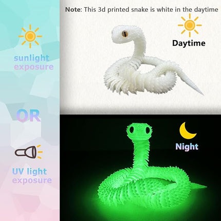 24in 3D Printed Snake Toys, Flexible 3D Printed Animal, Fidget ADHD Snake Toys, Perfect Desk Pet for Animal Collectors, Halloween Decor, Christmas Toy 2025