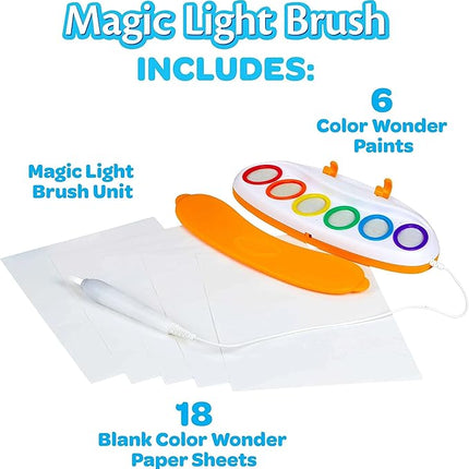 Crayola Color Wonder Magic Light Brush, Mess Free Painting Station for Kids, Toddler Toys & Activities, Holiday & Christmas Gifts for Kids, Ages 3+