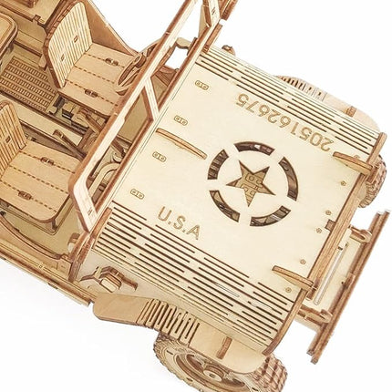 3D Wooden Puzzle - Wood Crafts Mechanical Off-Road Vehicle Building Model Kits - Wooden STEM DIY Brain Teaser Puzzle - Off-Road Vehicle 3D Puzzle Birthday Gifts Christmas