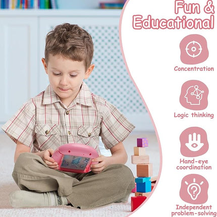 Rotating Puzzle for Kids 3 4 5 6 7 8 Year Old, 4 Puzzles in 1, Toddlers Travel, Car, Airplane, Road Trip Activities, Fine Motor Skills, Fidget, Gift for Boys & Girls Ages 3+ (Alicorn)