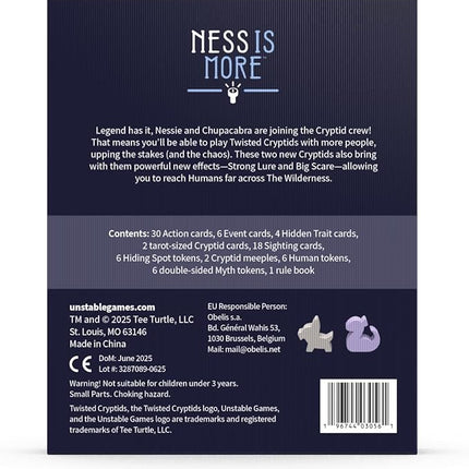 Unstable Games Twisted Cryptids Ness is More Expansion Pack - Strategy Game from The Creators of Unstable Unicorns - Great for Family Game Night