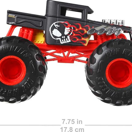 Hot Wheels Toy Monster Trucks, Oversized Die-Cast Bone Shaker in 1:24 Scale, Play Vehicle for Kids & Collectors
