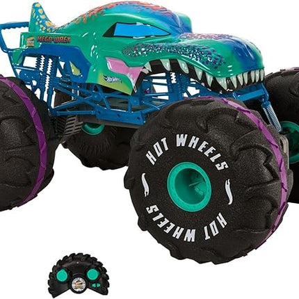 Hot Wheels RC Monster Trucks Mega-Wrex in 1:6th Scale, Extra Large Remote-Control Toy Truck, More Than 2ft Long