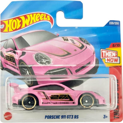 Hot Wheels Porsche 911 GT3 RS, Pink Die-Cast Model Car, Then and Now Collection