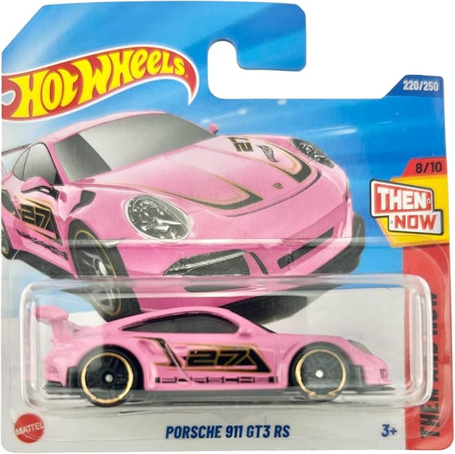Hot Wheels Porsche 911 GT3 RS, Pink Die-Cast Model Car, Then and Now Collection