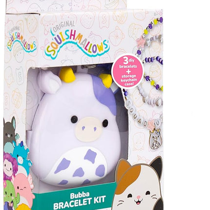 Squishmallows Original Bubba The Cow Bracelet Kit, Bracelet Making Kit, Friendship Bracelet Kit, Charm Bracelet, Charm Bracelet Making Kit, Gifts for Girls, 7 Year Old Girl Birthday Gifts, Crafts