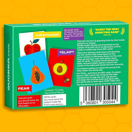 QUOKKA Family Food Games for Kids and Adults - Fast & Fun Slap Card Game for 2-6 Players Easy to Learn - Hilarious Brain-Blending Board Games for Family Night Ages 8+