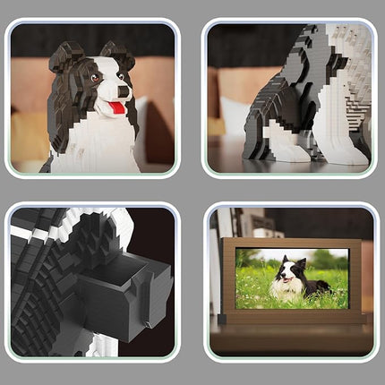 Animal Dog Adorable Pet Collie Building Block Set - Secret Small Storage Box Inside! Ideal Toy for Dog Lovers, Kids & Adults.