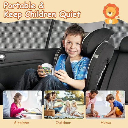 Rotating Puzzle for Kids 3 4 5 6 7 8 Year Old, 4 Puzzles in 1, Toddlers Travel, Car, Airplane, Road Trip Activities, Fine Motor Skills, Fidget, Gift for Boys & Girls Ages 3+ (Transportation)