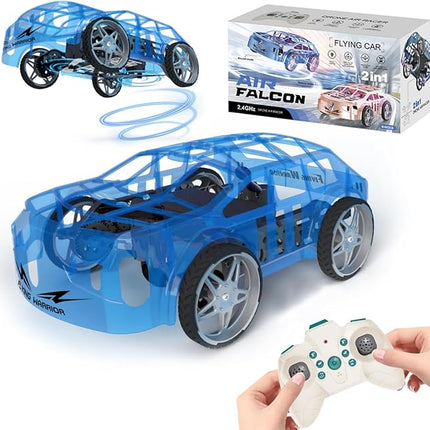 RC Drone Car Mini RC Drone & Flying Car, Remote Control Quadcopter with One Key Take Off/Landing, LED Lights, Easy to Fly Toy Drones for Kids 8-12
