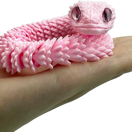 12in 3D Printed Snake Toys, Flexible 3D Printed Animal, Fidget ADHD Snake Toys, Perfect Desk Pet for Animal Collectors