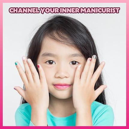 Townley Girl Barbie Movie 18 Piece Set Kids Water-Based Nail Polish Set, Includes Nail Polish, Nail Gems, Nail File for Age 3+, Parties Birthday