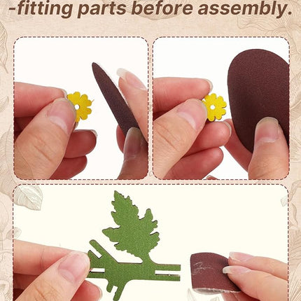 3D Sunflower Wooden Puzzles for Adults,DIY Wooden Flower Craft,DIY Wooden Flowers Model Kit Building Set Craft for Adults to Build.(3.9 * 3.6 * 9.1in 86PCS)