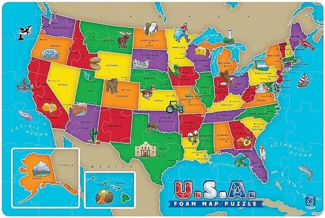 Educational Insights U.S.A. Foam Map Puzzle