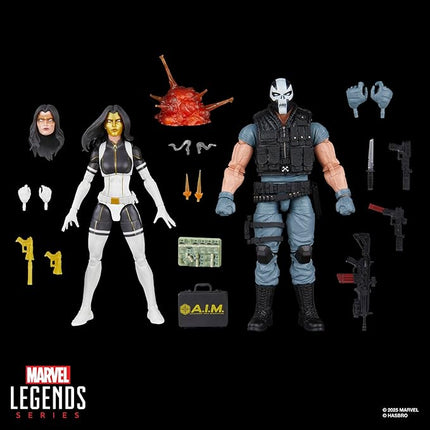 Marvel Legends Series Madame Masque & Crossbones, Marvel Super-Villains Comics Collectible 2-Pack, 6-Inch Action Figures (Amazon Exclusive)
