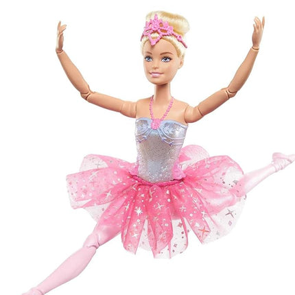 Barbie Dreamtopia Twinkle Lights Ballerina Doll with Blonde Hair & Light-Up Feature Wearing Royal Headband & Pink Tutu