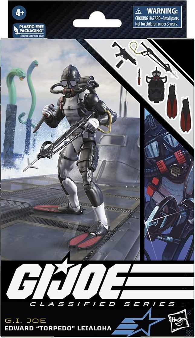 G.I. Joe Classified Series Edward “Torpedo” Leialoha,Collectible Action Figures,73,6 inch Action Figures for Boys & Girls, with 6 Accessories