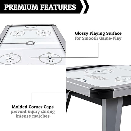 Hall of Games Air Hockey Table, Indoor Arcade Gaming Sets with Electronic Score Systems, Perfect for Family Game Rooms