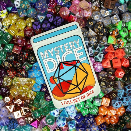 1985 Games Mystery Dice, DND Dice Set of 7 Polyhedral Dice, Wide Range of Patterns, Gaming Dice, Suitable for Role Playing, Table Games (Mystery Pack of 1)