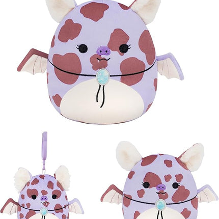 Squishmallows Original Jolene The Lavender Spotted Cowgirl Fruit Bat Multisize Combo Pack – Official Jazwares Plush (Amazon Exclusive)