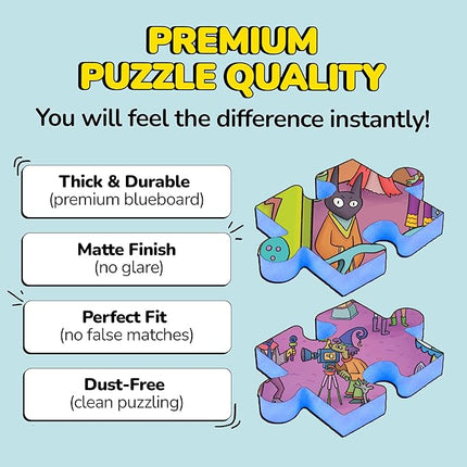 Odd Pieces Jigsaw Puzzles 1000 Pieces - Magic Mystery Story Secret Ending Puzzle - Perfect Game Night for Adults & Kids - Fantasy Sci-Fi City Theme (Shutterbug)