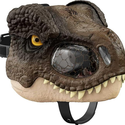 Mattel Jurassic World Dominion Chomp N Roar Tyrannosaurus Rex Dinosaur Mask with Motion & Sounds, T Rex Role-Play Toy