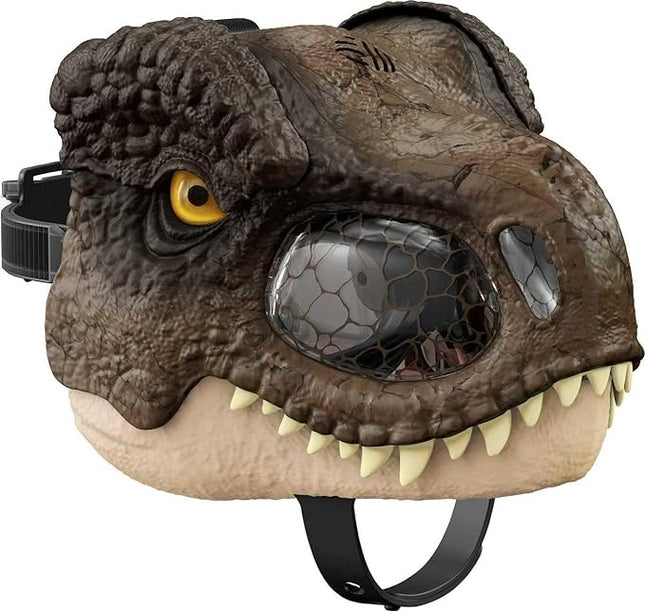 Mattel Jurassic World Dominion Chomp N Roar Tyrannosaurus Rex Dinosaur Mask with Motion & Sounds, T Rex Role-Play Toy
