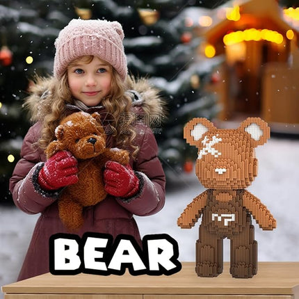 Brown Bear Micro Building Blocks Set(4500Pieces) Music Bear Building Blocks Gift for Adult and Kid