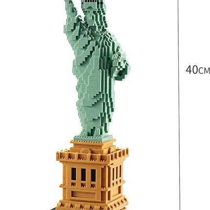 Exquisite Big Architecture Lady Liberty Statue Micro Building Blocks Set - 2810 PCS | Challenging Engaging | Highly Detailed Replica | Suitable for Kids & Adults | Great Gift