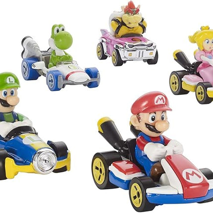 Hot Wheels GBG31 Mario Kart 1:64 Die-Cast Bowser with Badwagon Vehicle,Multicolour