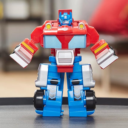 Transformers Playskool Heroes Rescue Bots Academy Team Optimus Prime, 4.5-Inch Action Figure, Kids Converting Robot Toy, Ages 3+ (Amazon Exclusive)