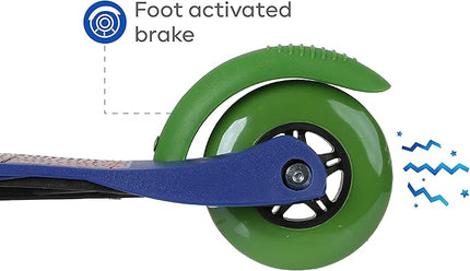 Voyager - Self Balancing Kick Scooter with Light Up Wheels, Extra Wide Deck, 3 Wheel Platform, Foot Activated Brake, 75 lbs Limit, Kids & Toddlers Girls or Boys, for Ages 3 and Up