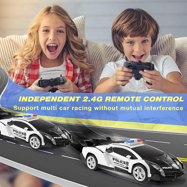Dolanus Remote Control Car - Transform Robot RC Cars Contains All Batteries: One-Button Deformation and 360 Degree Rotating Drifting, Present Christmas Birthday Gift for Boys/Girls