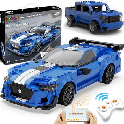 WISEPLAY Build Your Own RC Car Kit for Kids | 325-Pieces STEM Building Toys for Boys and Girls | Perfect Christmas & Birthday Gift for 6-10 Year Olds (Blue)