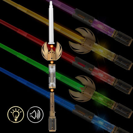 STAR WARS Lightsaber Forge Sundown Force Color Master Lightsaber, 5 Colors, Color-Changing Customizable Electronic Lightsaber, Toys for 6 Year Old Boys & Girls & Up