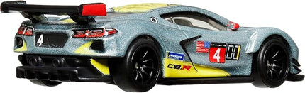 Hot Wheels Premium Car Culture Collectible Toy Car, 1:64 Scale Die-Cast Corvette C8 R, Race Day Vehicle with Real Riders Tires