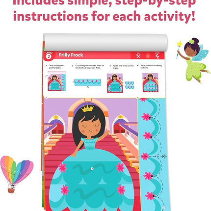 Skillmatics Scissor Skills Activity Book - Snip Snip, 25 Fun Cutting & Creative Activities for Preschoolers, 2 Child-Safe Scissors, Fine Motor Skills, Felt Craft Kit, Gifts for Kids Ages 3, 4, 5, 6, 7